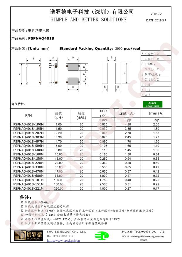 PSPNAQ4018-150M