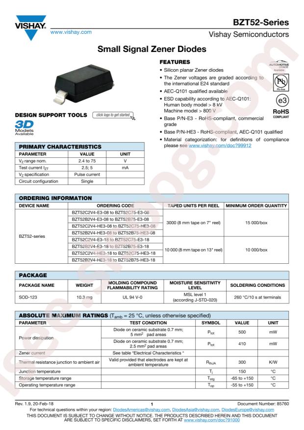 BZT52C18-E3-08