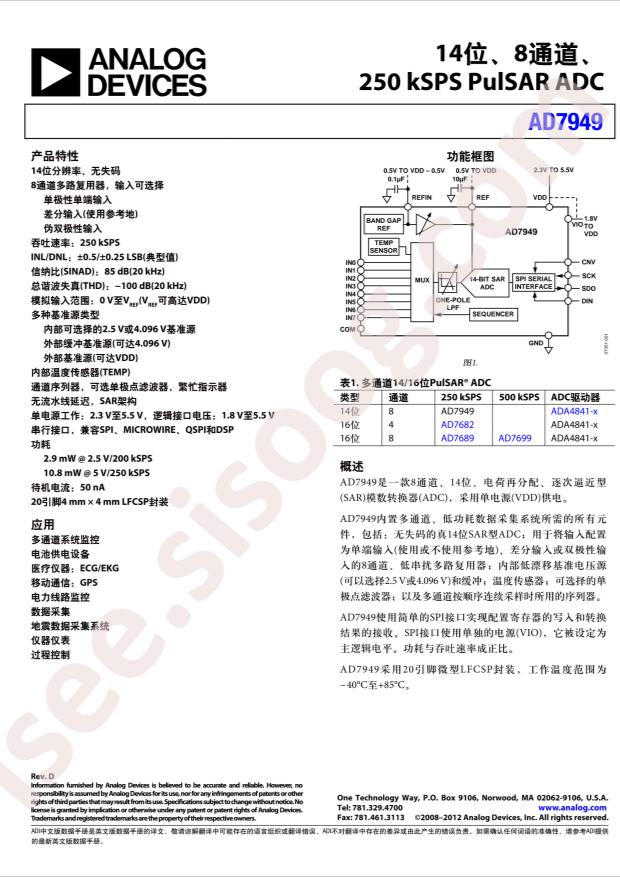 AD7949BCPZRL7