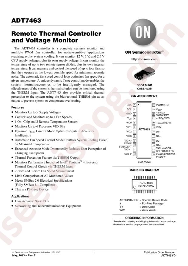 ADT7463ARQZ-REEL