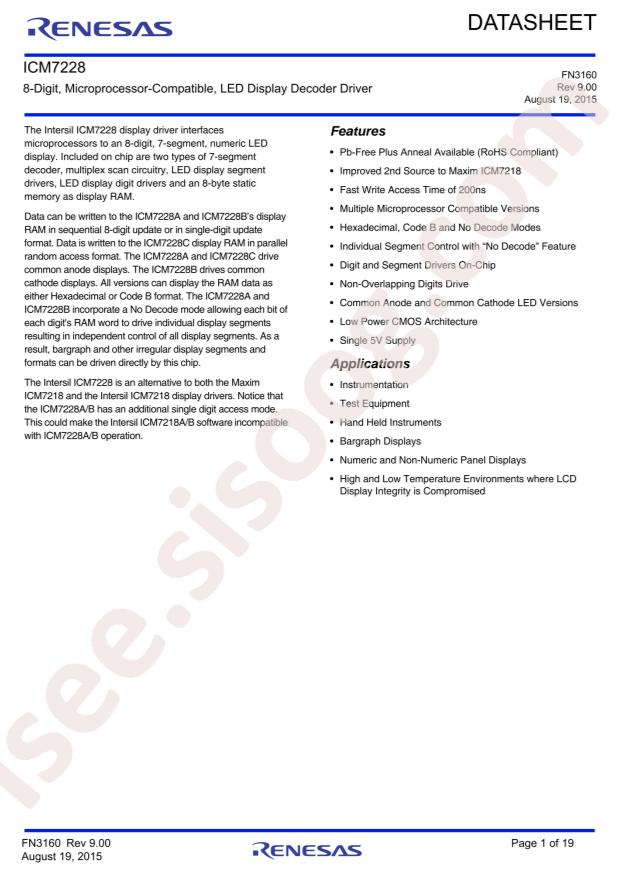 ICM7228CIPIZ