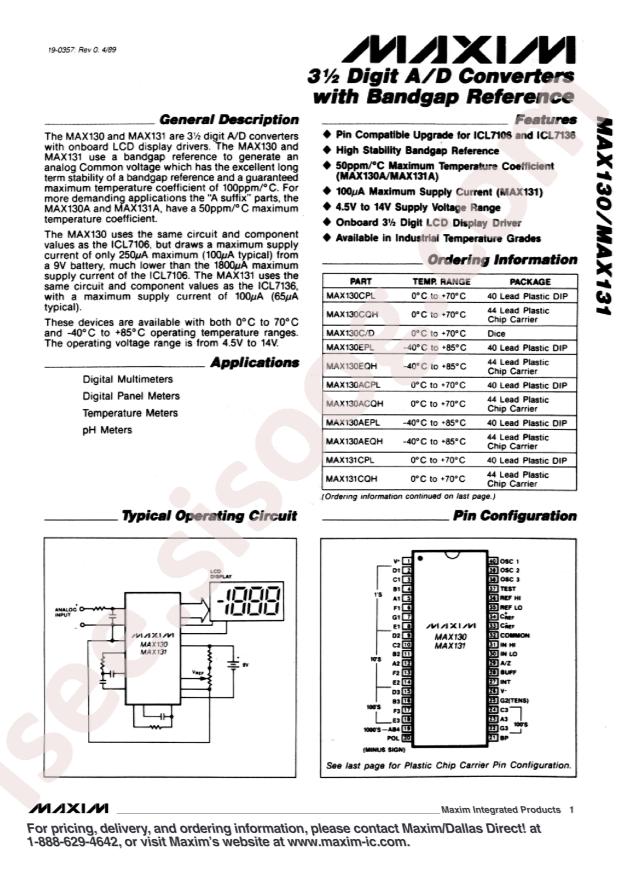 MAX131CMH+D