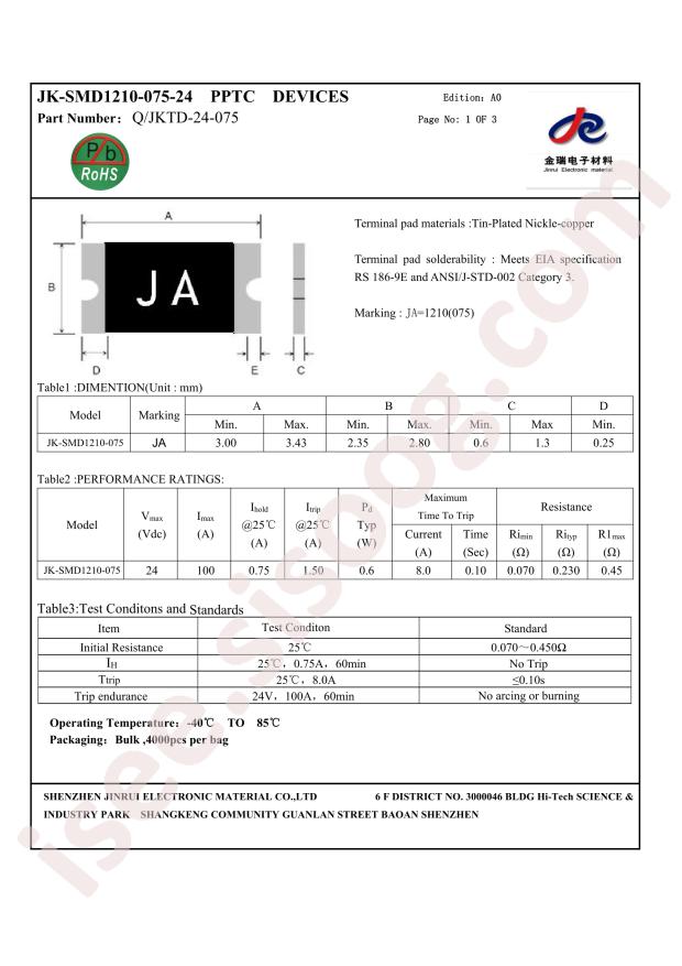 JK-SMD1210-075/24V