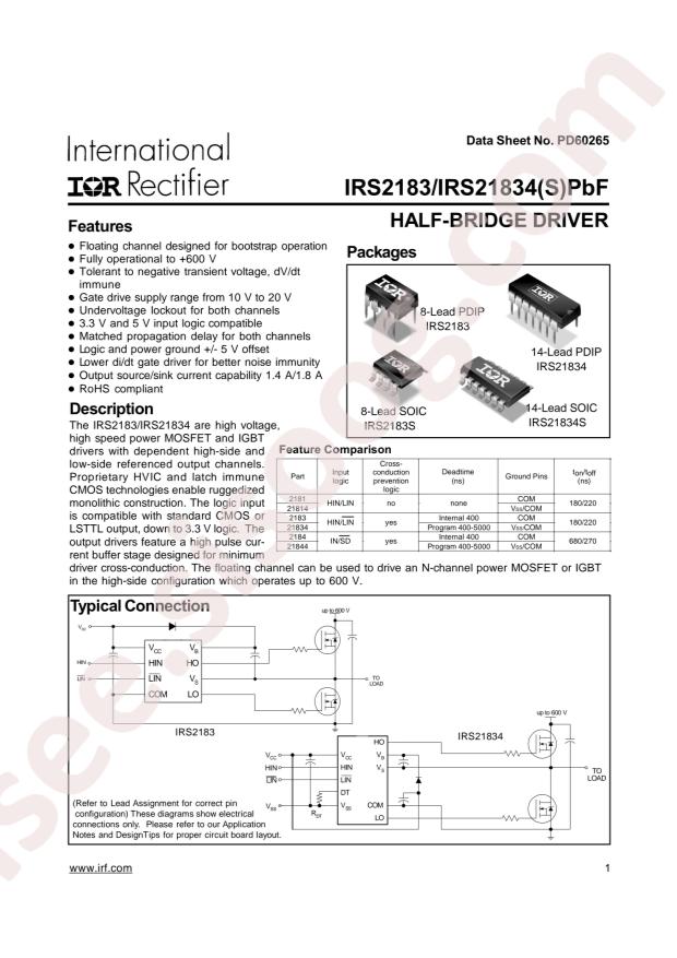 Infineon IRS2183SPBF