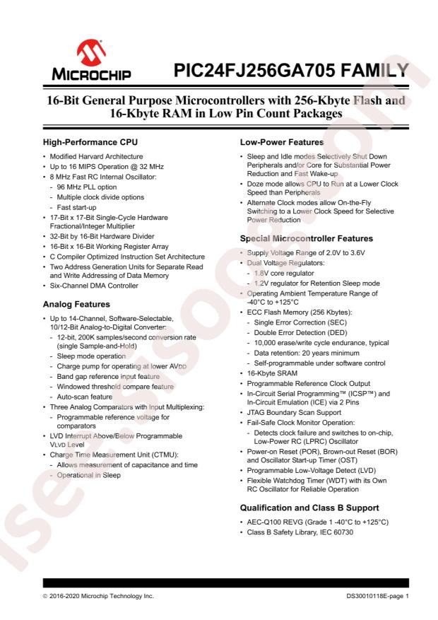 PIC24FJ64GA705T-I/M4