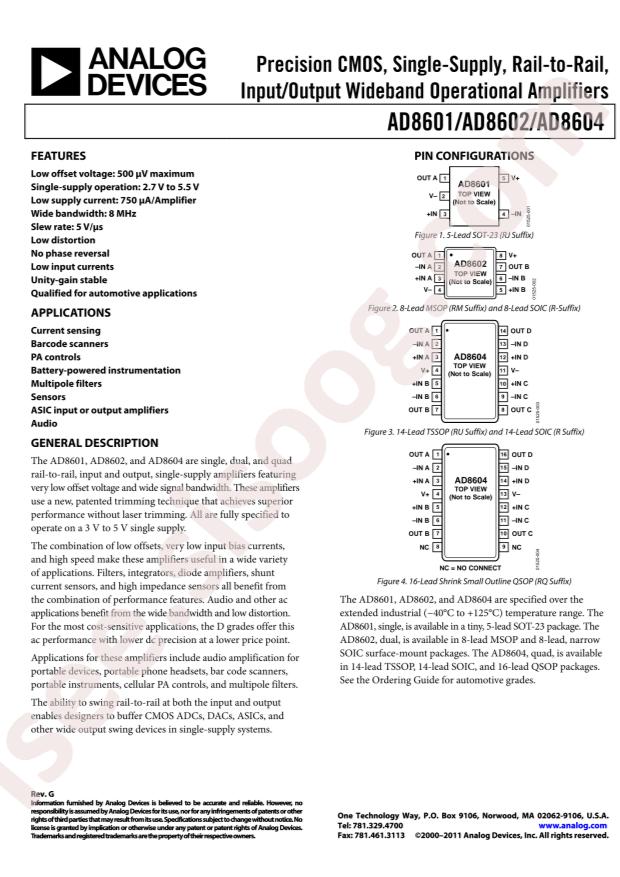 AD8602ARZ-REEL7