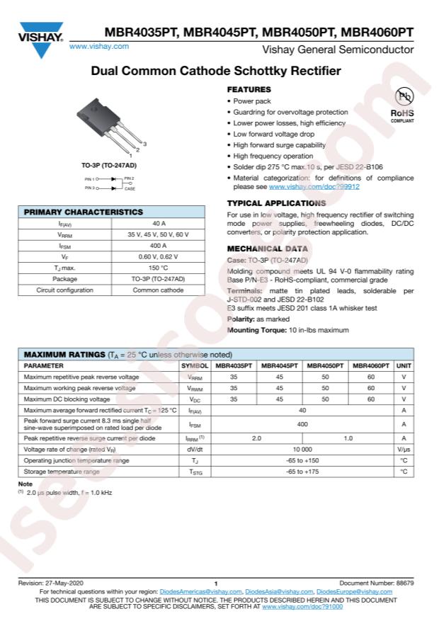 MBR4060PT-E3/45