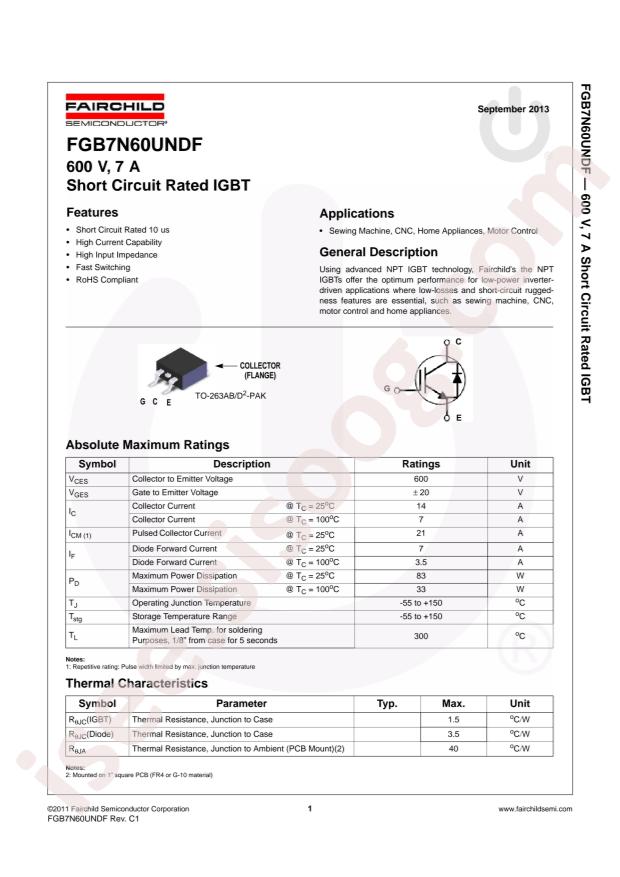 FGB7N60UNDF