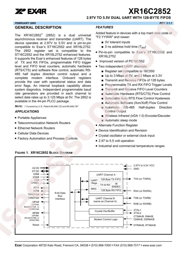 XR16C2852IJ-F
