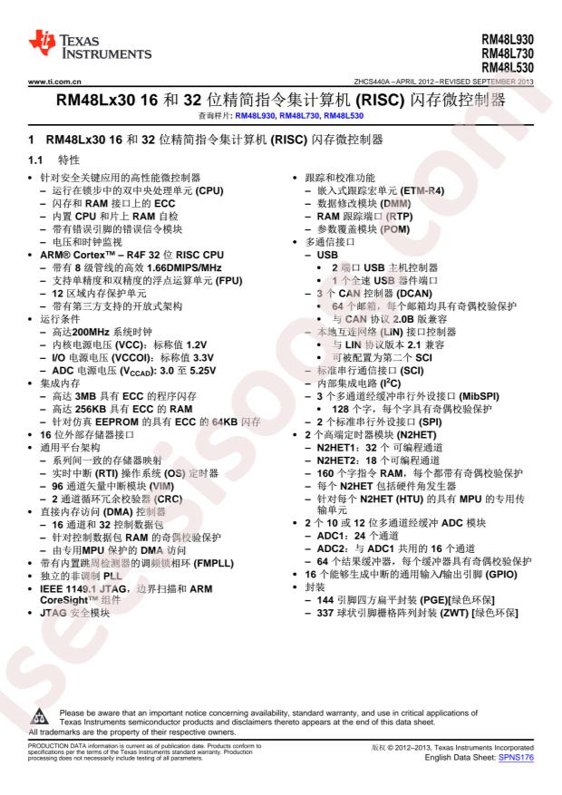 RM48L730DZWTT