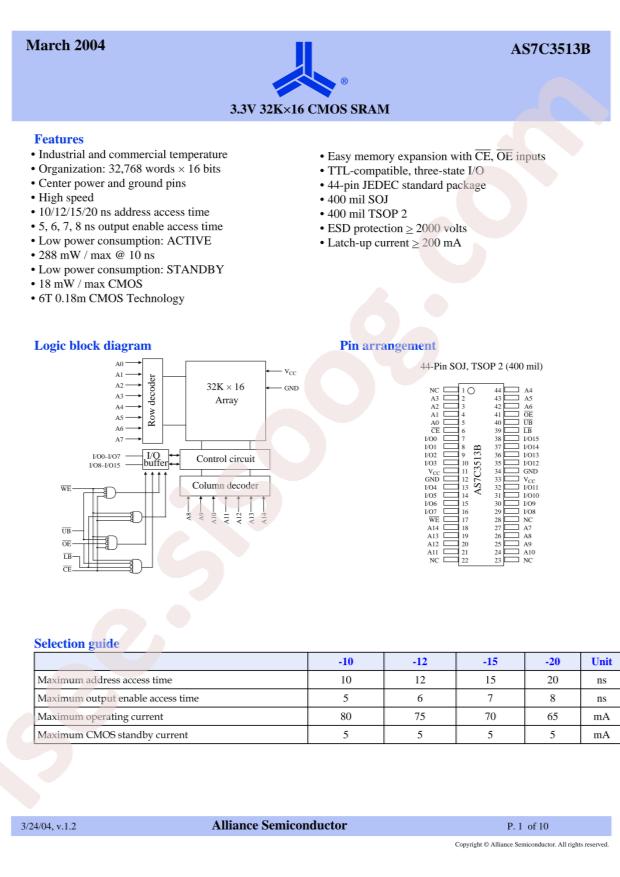 AS7C3513B-12JCN