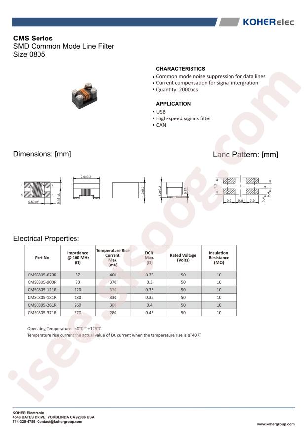 CMS0805-900R