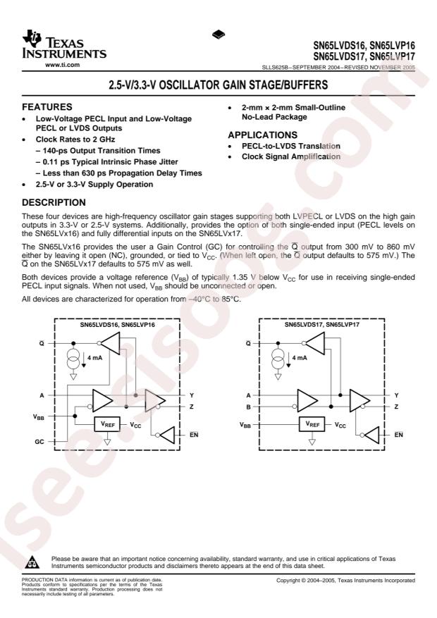SN65LVDS16DRFT