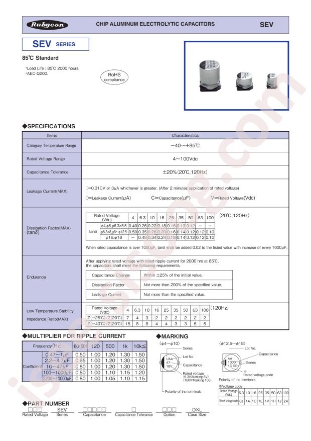 25SEV220M8X10.5