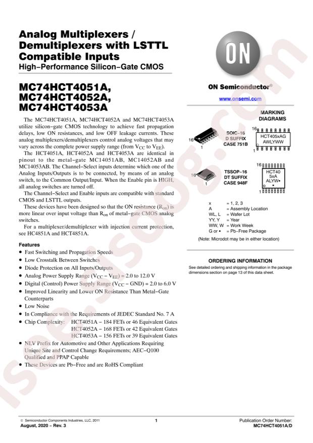 MC74HCT4053ADR2G