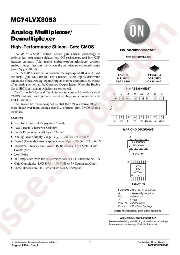 MC74LVX8053DR2G