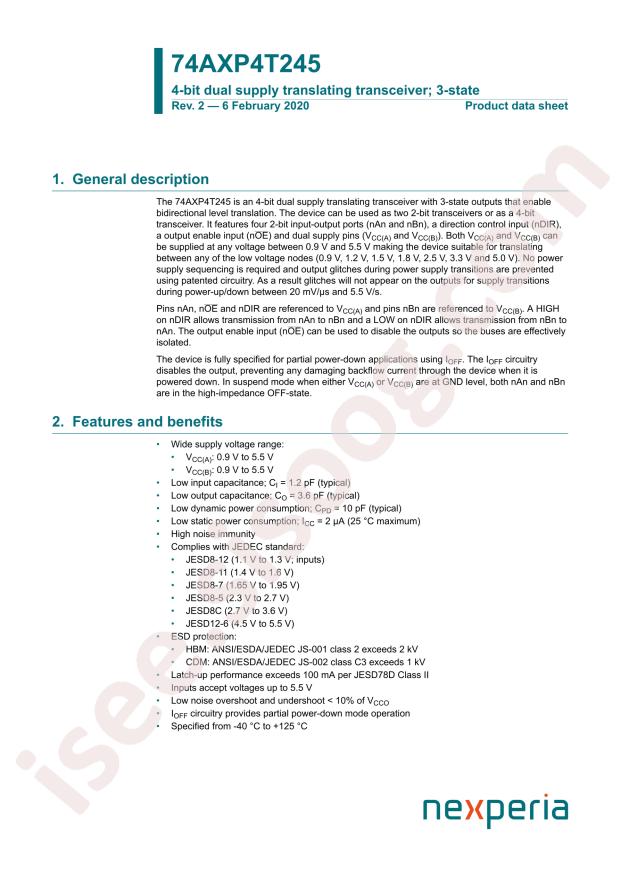 74AXP4T245PWJ
