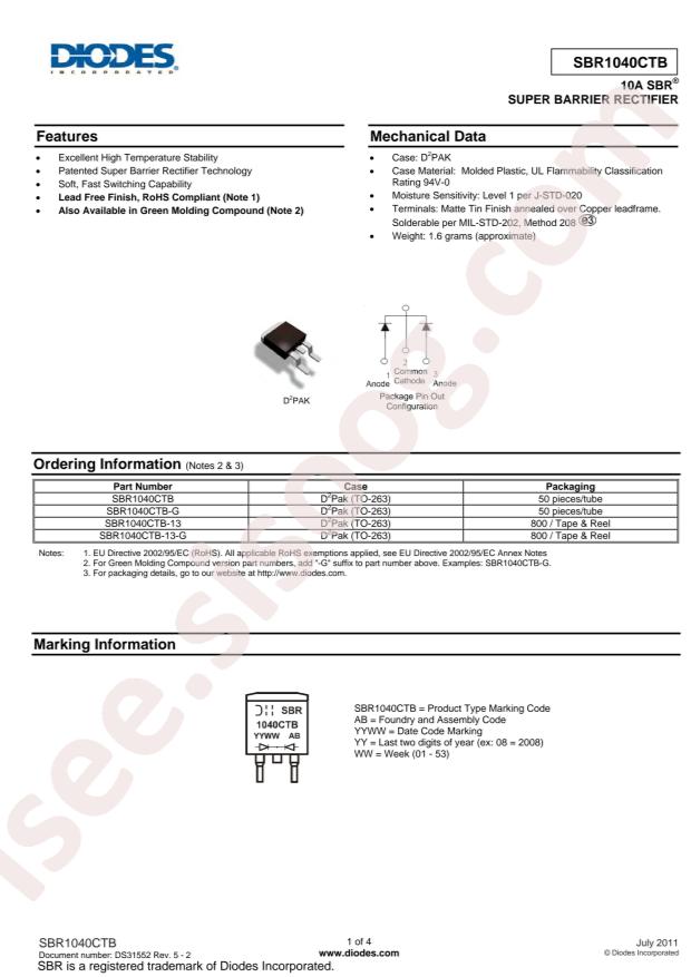 SBR1040CTB-13