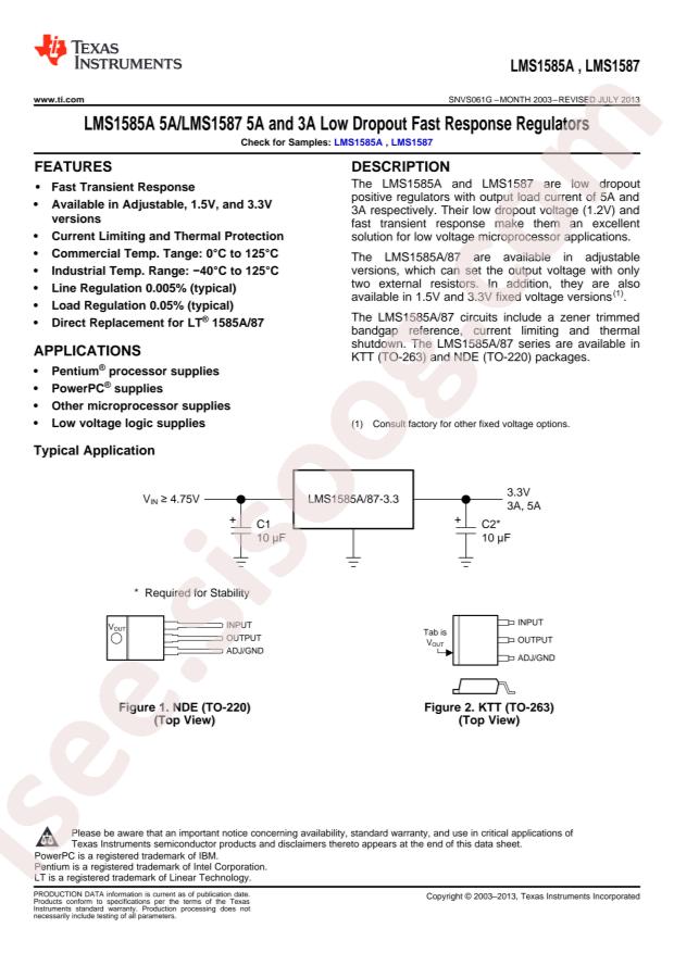 LMS1585ACS-1.5/NOPB