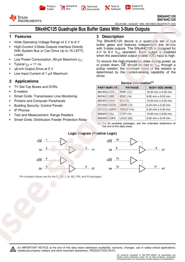 SN74HC125DBR