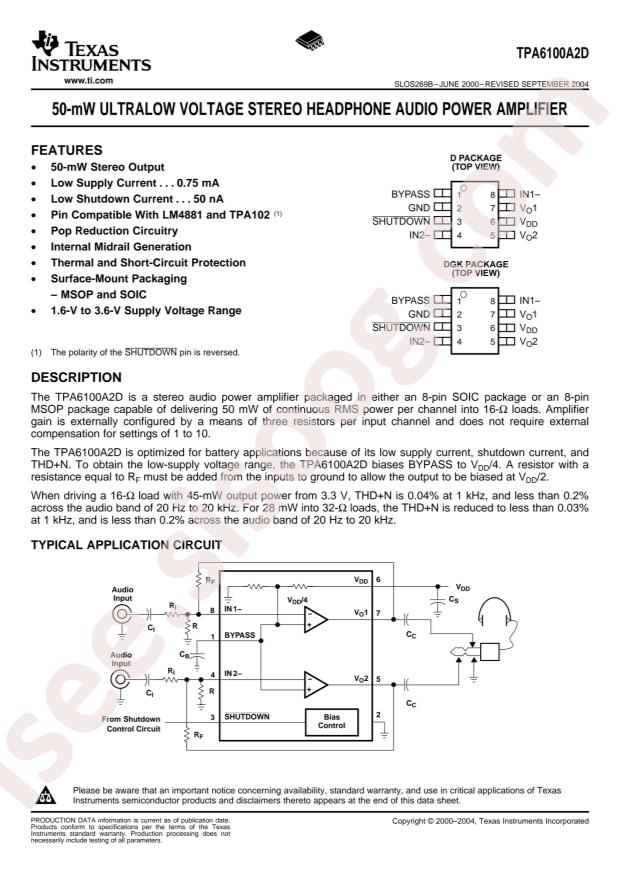 TPA6100A2DGKR
