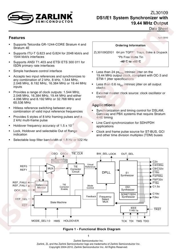 ZL30109QDG1