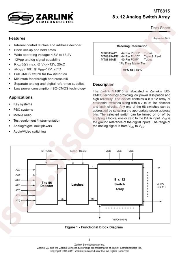 MICROCHIP MT8815AE1