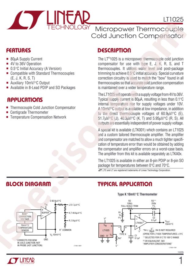 LT1025CS8#PBF