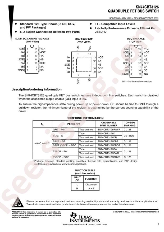 SN74CBT3126PWR