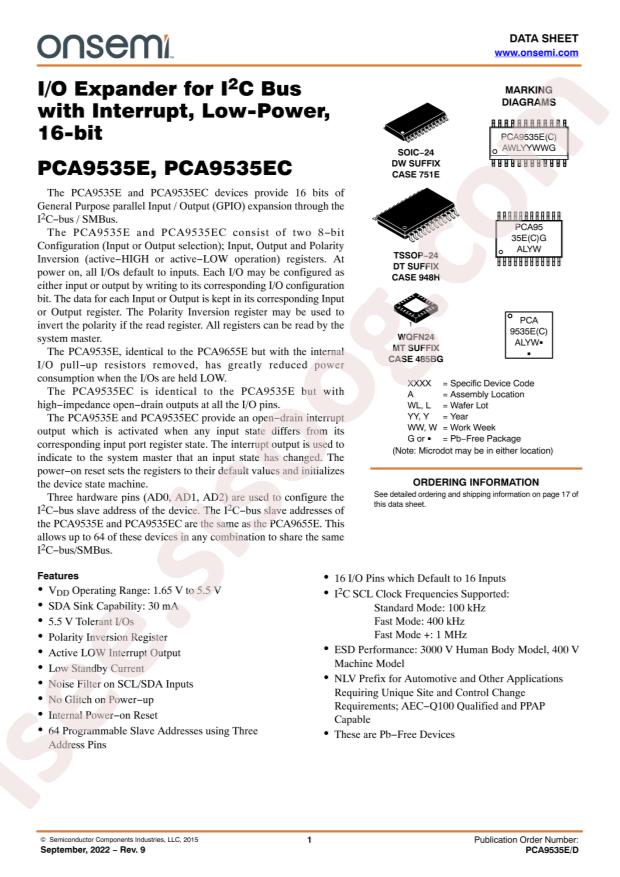 PCA9535EDWR2G