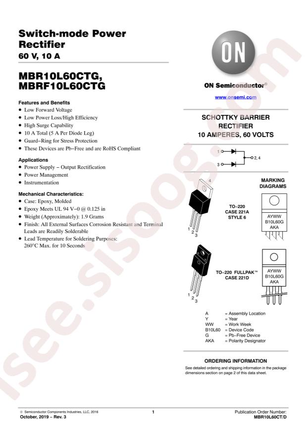 MBR10L60CTG