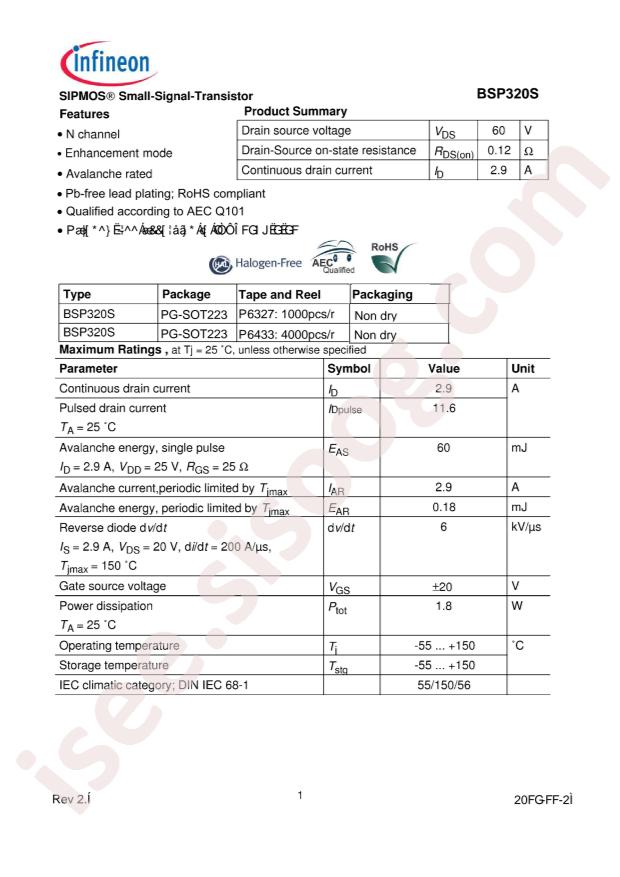 BSP320SH6327