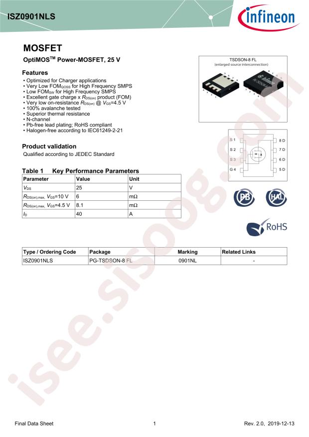 Infineon ISZ0901NLS