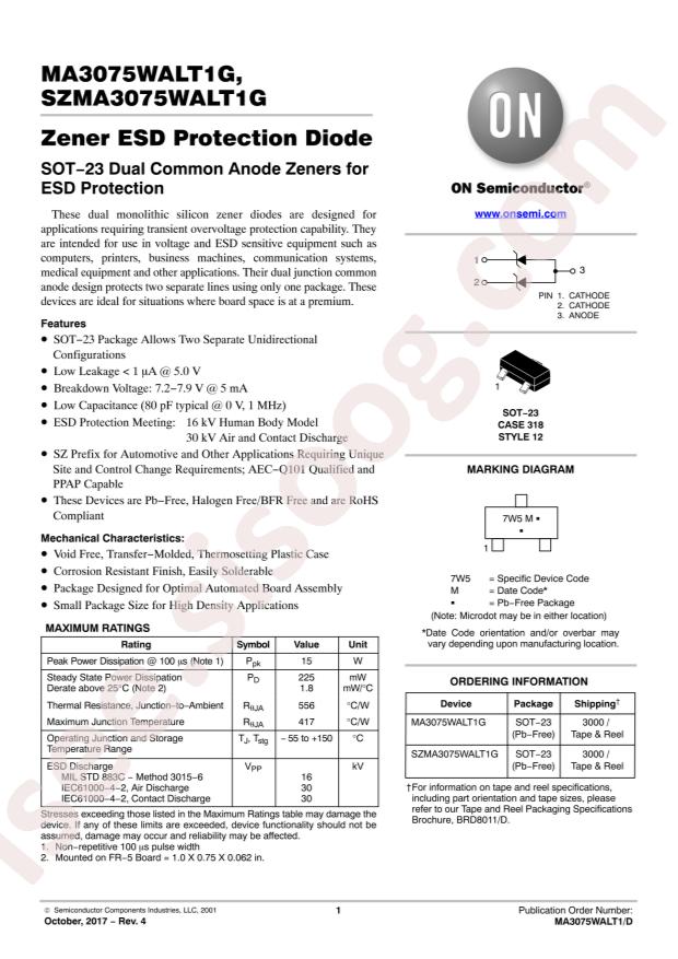 SZMA3075WALT1G