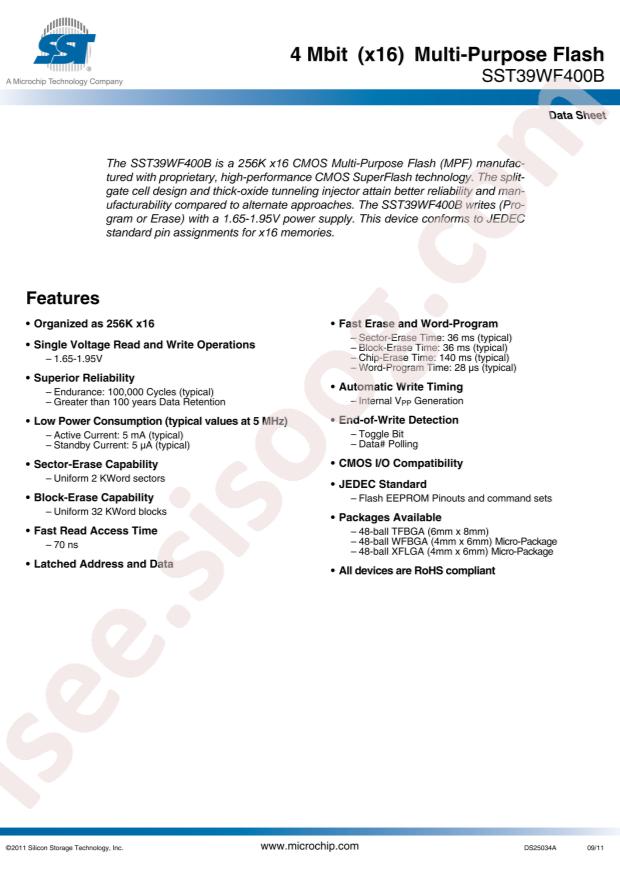 SST39WF400B-70-4C-B3KE