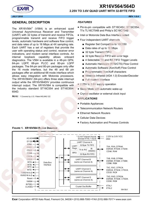 XR16V564IL-F