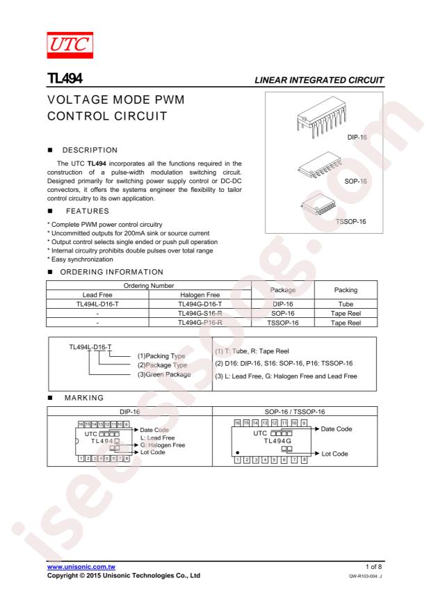 TL494G-S16-R