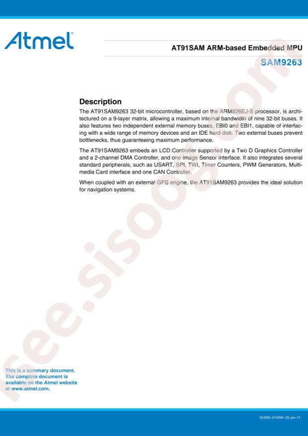 AT91SAM9263B-CU-999
