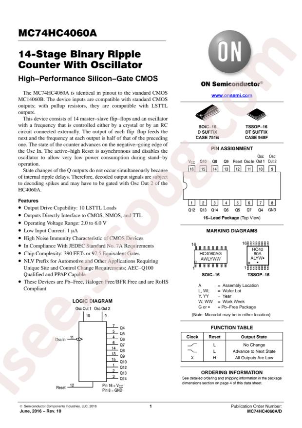 MC74HC4060ADG