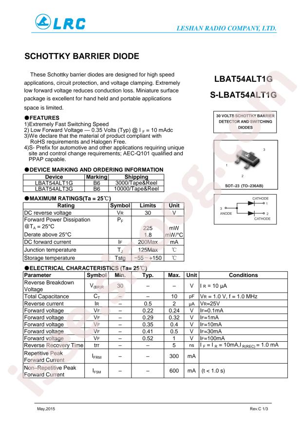 LBAT54ALT1G