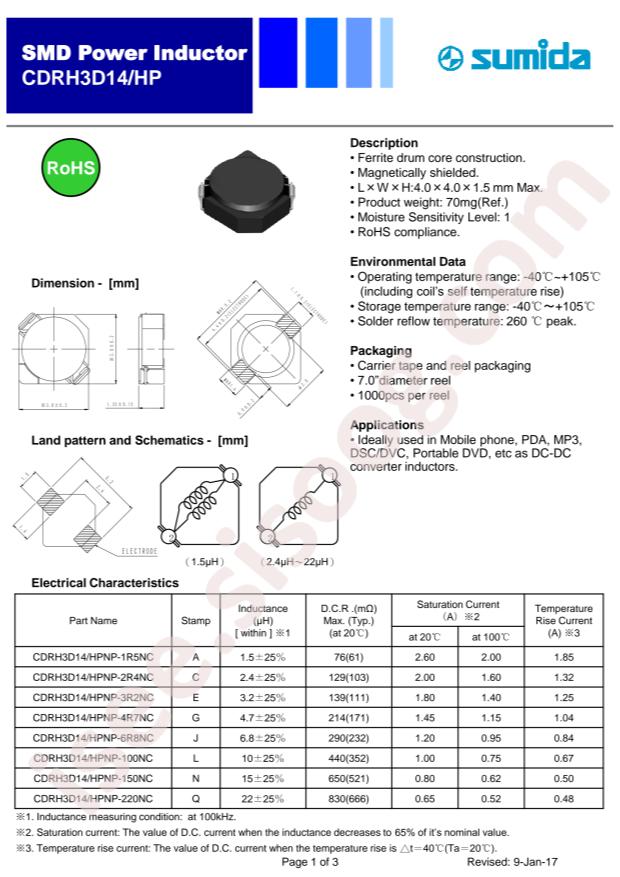 CDRH3D14/HPNP-6R8NC