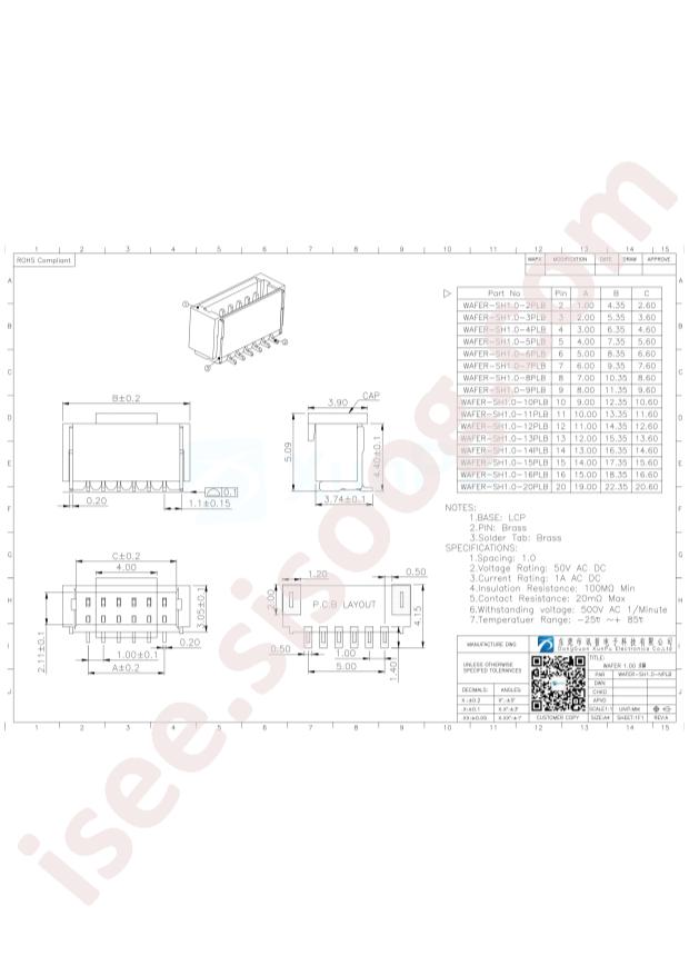 WAFER-SH1.0-5PLB