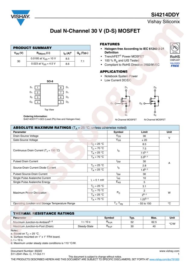 SI4214DDY-T1-GE3