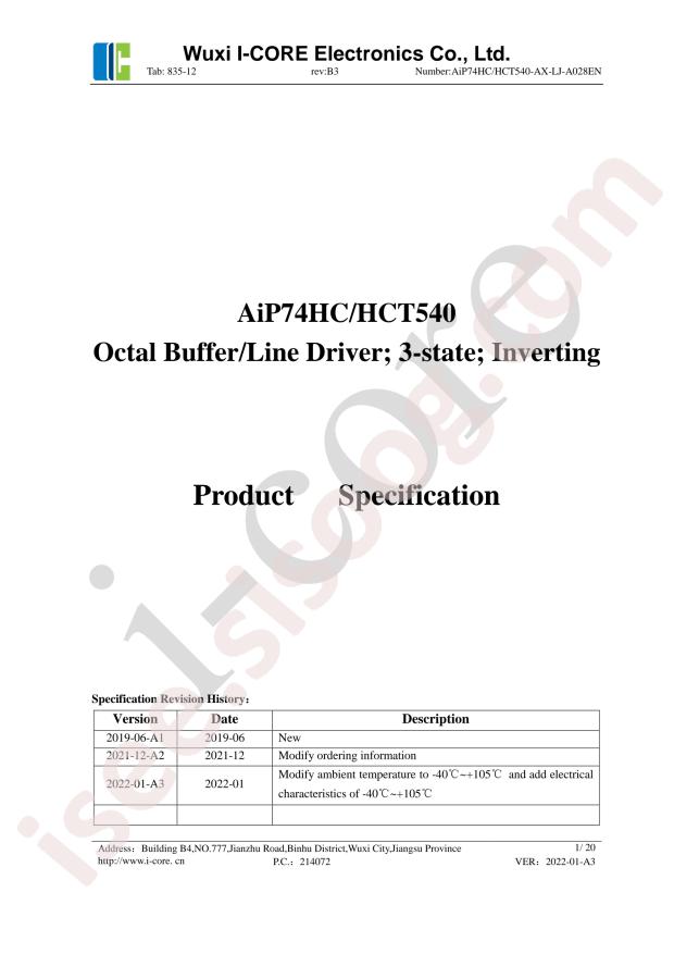 AIP74HC540SA20.TB