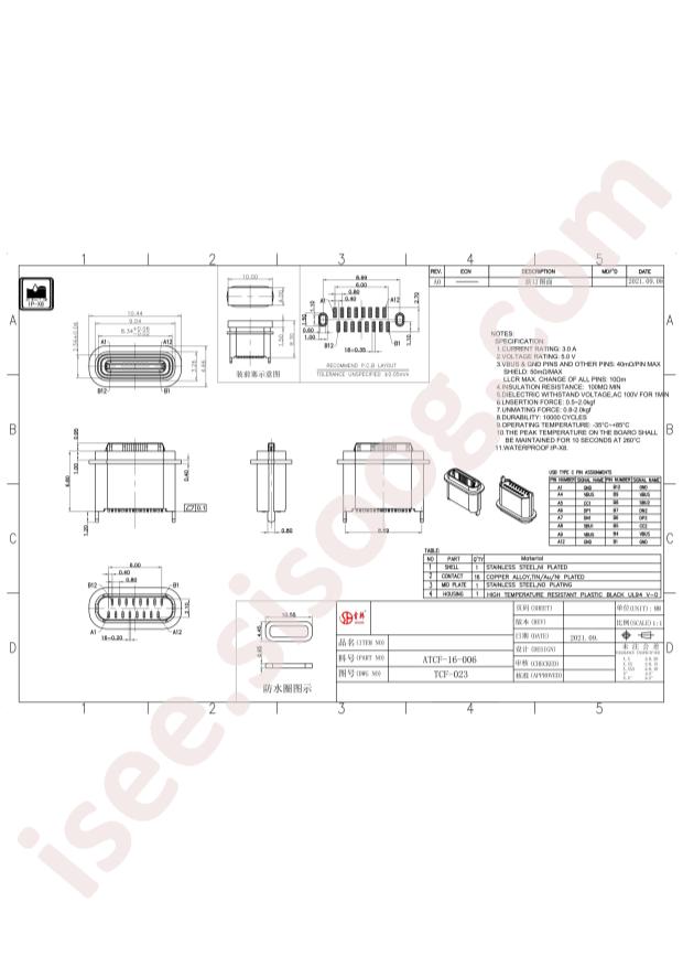 TYPE-C 16PFS LTH6.8 IPX8