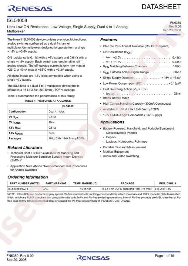 ISL54058IRUZ-T