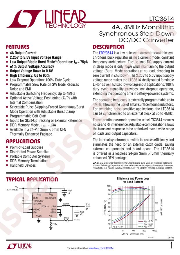 LTC3614IUDD#PBF