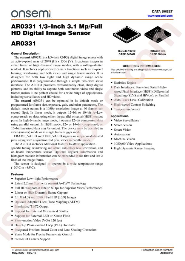 AR0331SRSC00SHCA0-DPBR