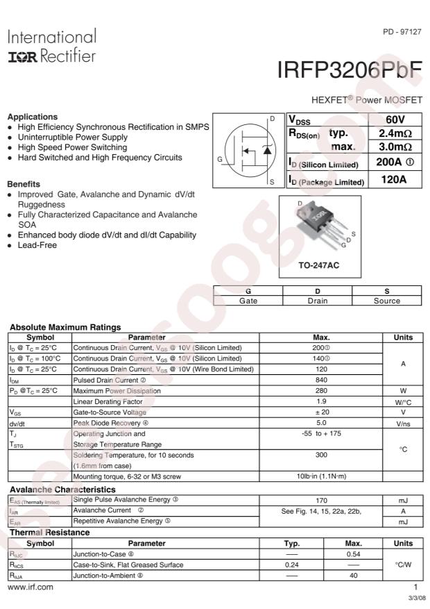 IRFP3206PBF