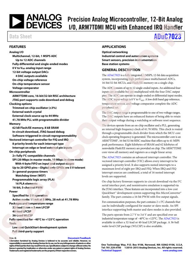 ADUC7023BCP6Z62I